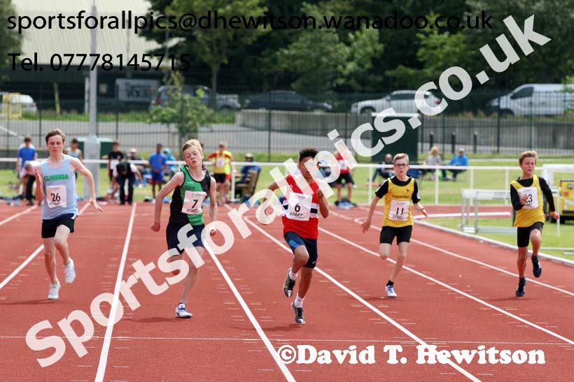 Boys under-13s 100 metres, Northern Under-13s, U-15s and 17s Championships. Photo: David T. Hewitson/Sports for All Pics